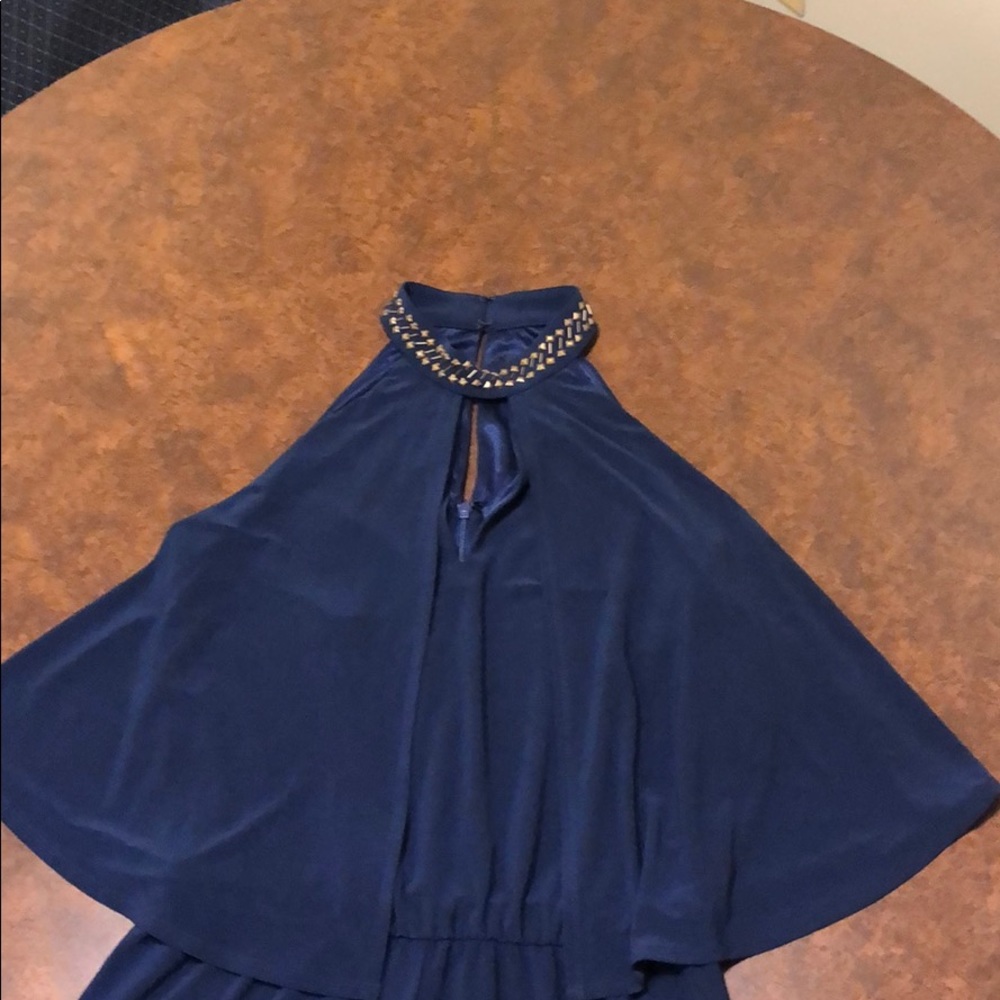 Laundry by Shelli Segal Cape Halter Jump Suit